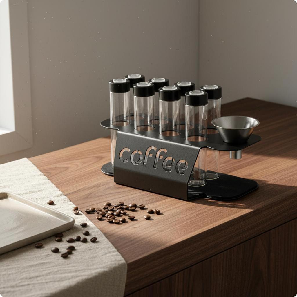 Coffee Bean Display Rack Airtight Espresso Tube Borosilicate Glass for Cafe