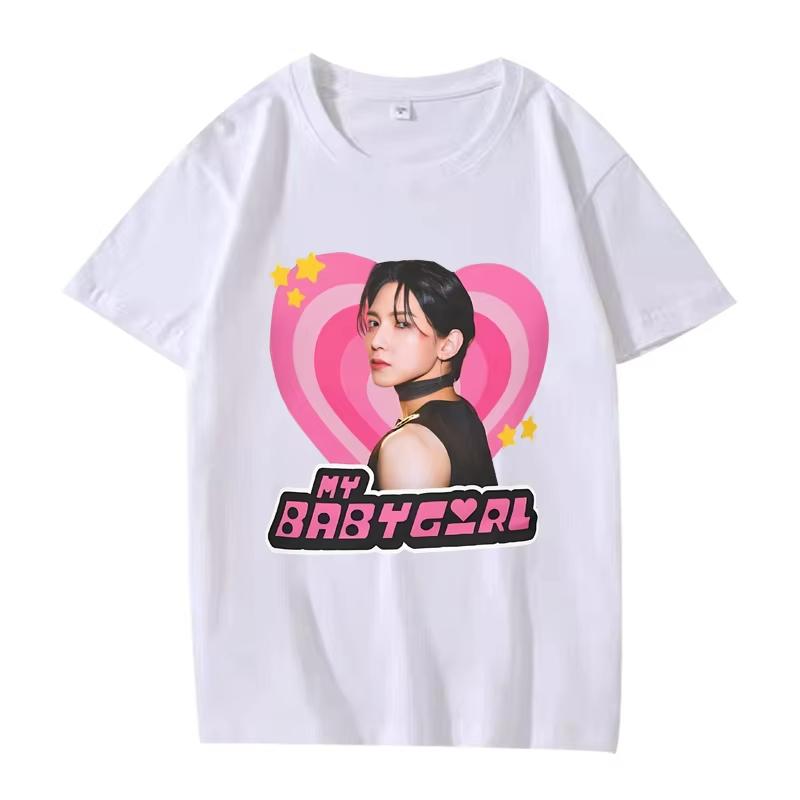 Ateez Yeosang Spin Off Shirt Y2k Babygirl T Shirt Women Cotton Hot Sale Short Sleeve Summer Top