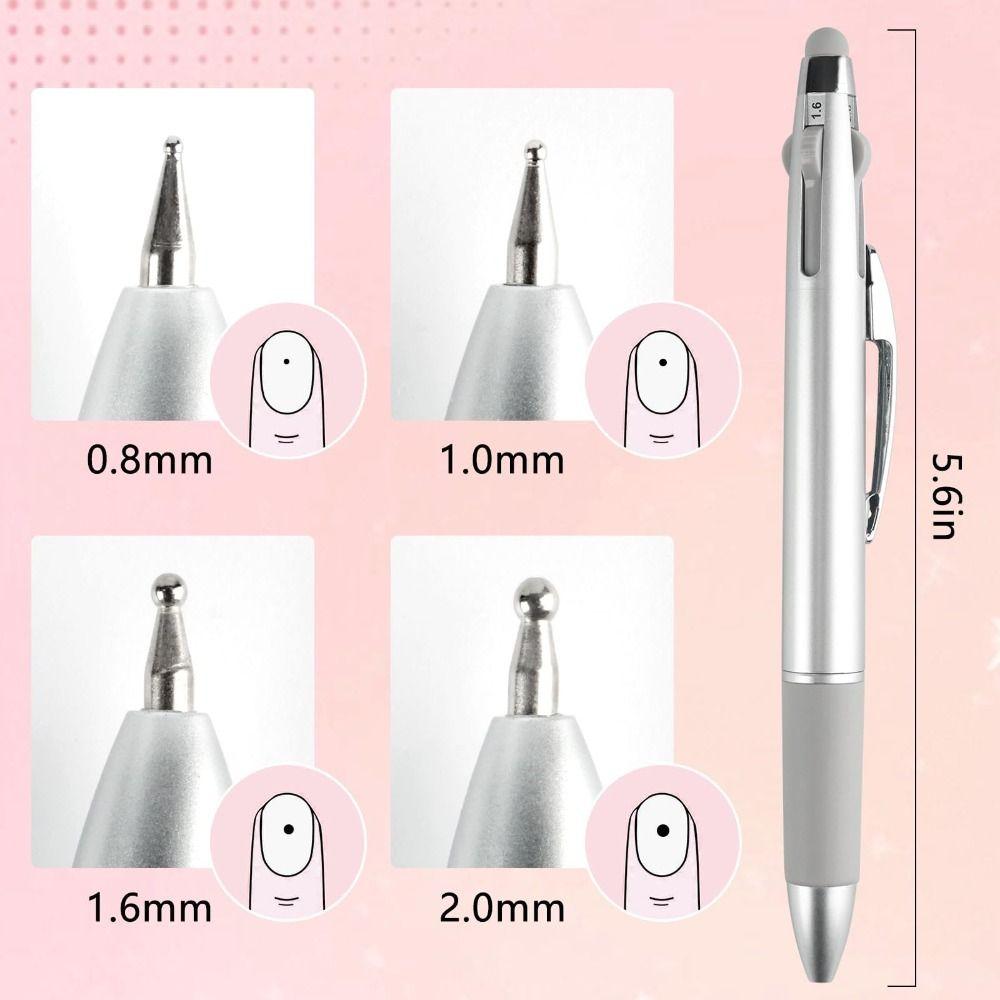 Ballpoint Pen Design Nail Dotting Pen Press Type Professional Nail Art Tool Rhinestone Picker