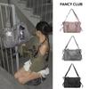 Сумка-тоут через плечо FANCY CLUB, 5 цветов, большая вместимость, ретро, ремешок с заклепками, сумка-портфель для мотоциклиста