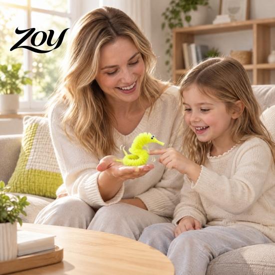Fun Gifts for Boys Girls 23cm Cute Worm Plush Toy, Fidget Caterpillar Twist Prop Interactive Playtime with Big Eyes, Soft Stuffed Prank Toy Kids Party