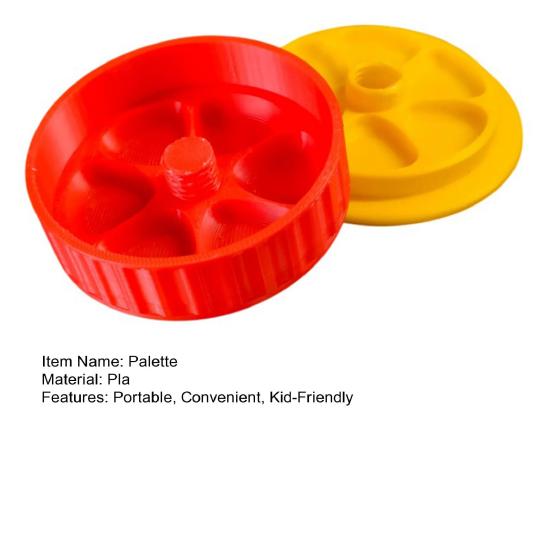 Mason Jar Palette Plum Blossom Shape Watercolor Paint Tray Portable DIY Doodle Mixing Dish for Kids Artists Beginner Painting Kit