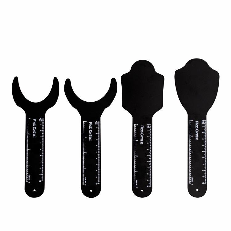 Металлическая пластина-фон для внутриротовой фотографии со шкалой - Стоматологический ортодонтический инструмент