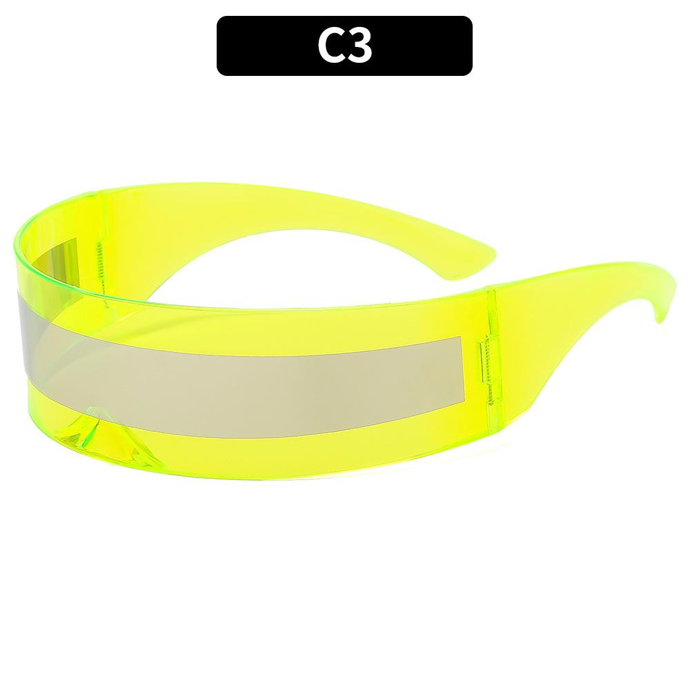 Солнцезащитные очки Y2K Future Warrior без оправы, цельная линза, облегающие, киберпанк, футуристичные, мужские, женские, для хип-хоп вечеринки