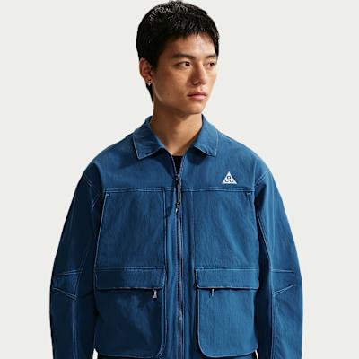 Nike Jackets Men's Court Blue/Work Blue/Mountain White Lapel Moderate