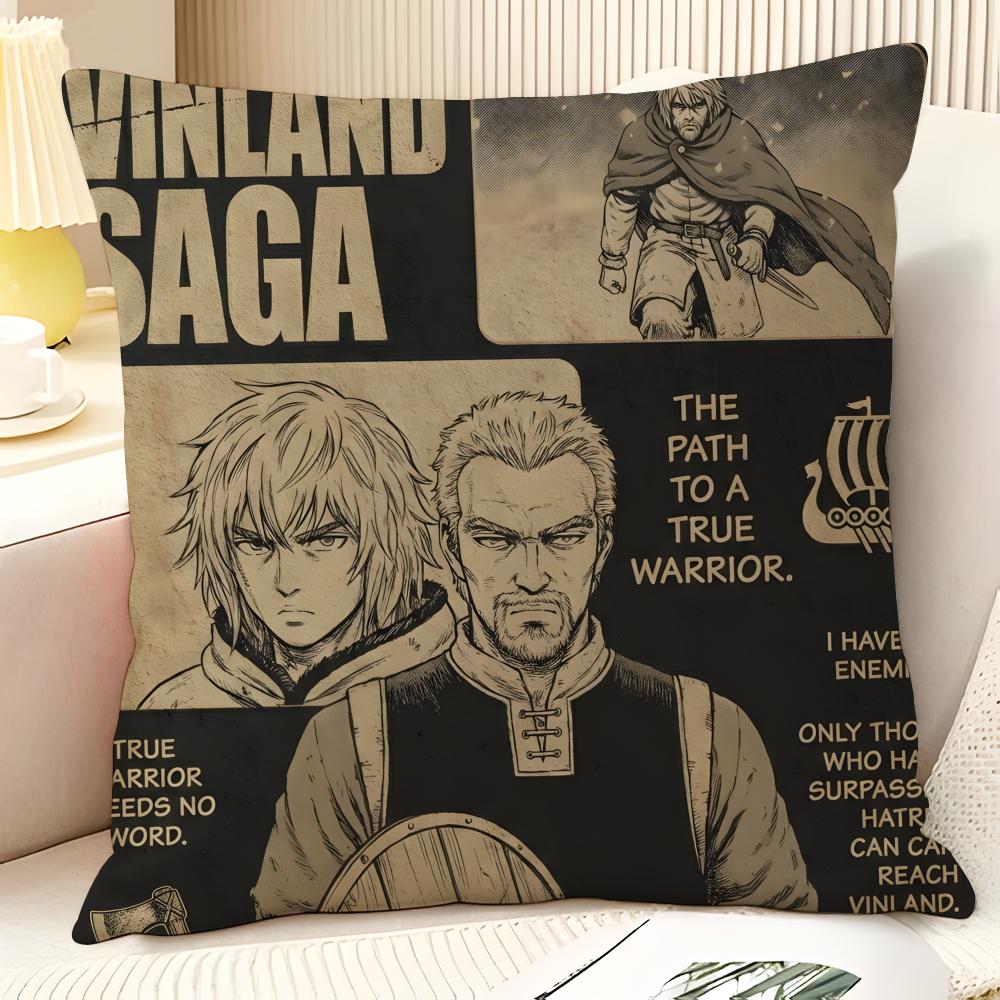 Cartoon Comic VVinland SagaPC Pillow Case Natural Linen Organic Fabric DoubleSided Printing Sofa Home Decor Gift Pillow Case