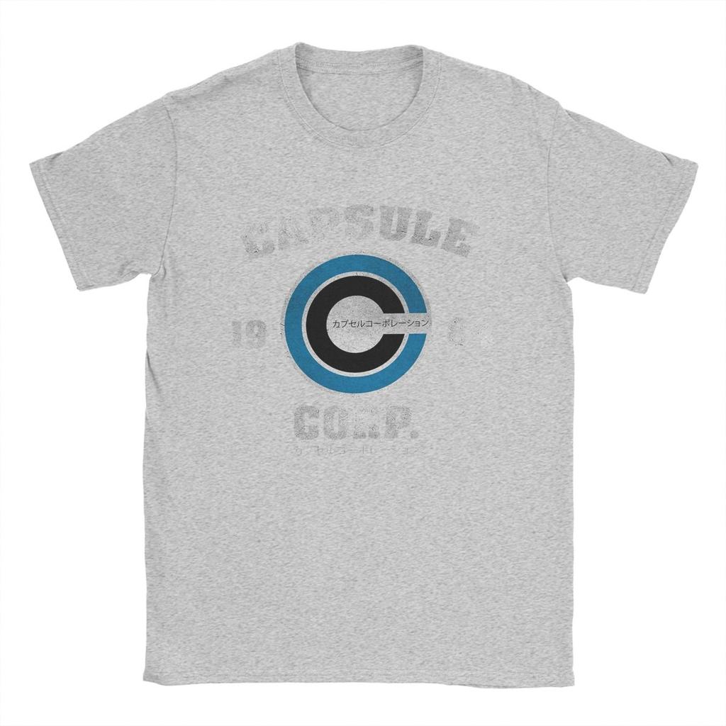 Мужская футболка Capsule Corp Novelty 100% хлопок футболки с коротким рукавом аниме DBZing футболка с круглым вырезом одежда печать