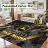 Crystal Velvet Square Rug Custom NameJohn Deere Pattern Non Slip Home Floor Decor Rug