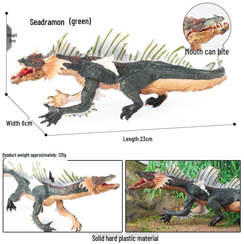 Dinosaur & Dragon Plastic Toy Set: Mythical Animal Figures for Kids
