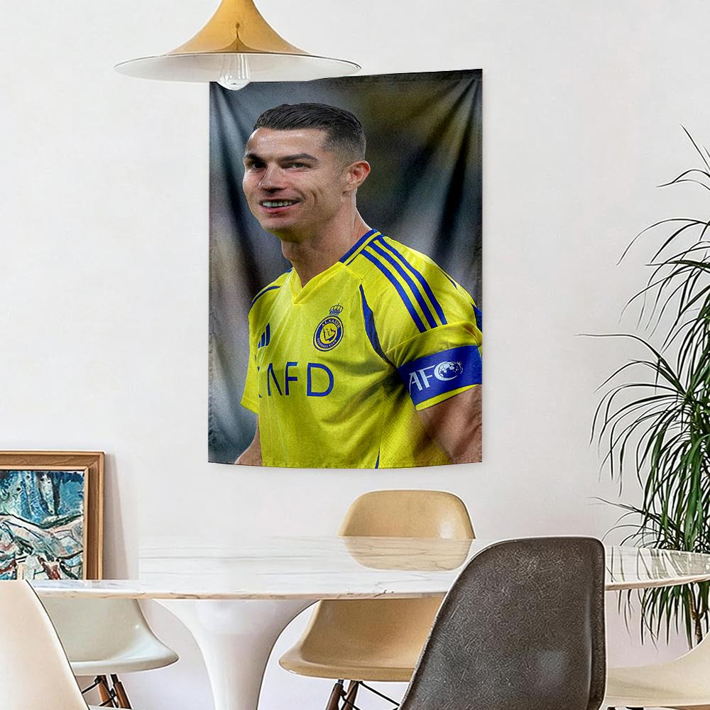 Cristiano Ronaldo Wall Decor Tapestry Art For Pet Memorial Birthdaywedding Party Backdrop Family Gift