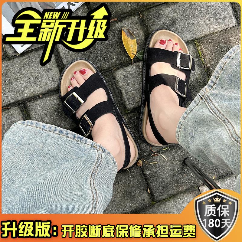 Comfortable fashion casual retro shoes women's summer new Roman platform sandals belt buckle beach shoes