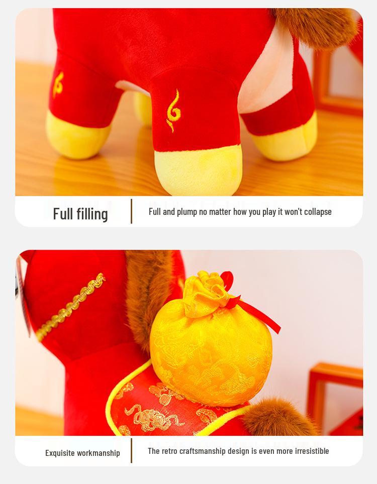 Год Лошади 2026 Зодиакальная Плюшевая Игрушка - Милая Подушка для Детей и Девочек