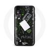 Coque Souple - MANIACASE - Iphone XR - Motif music dessin - Couleur Noir - Protection optimale
