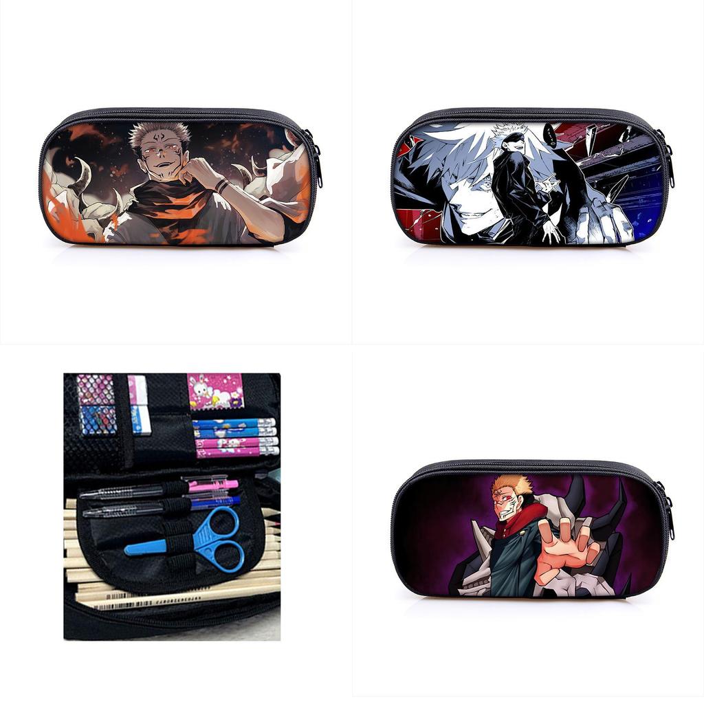 Пенал Jujutsu Kaisen большой вместимости для студентов и предметов первой необходимости для макияжа