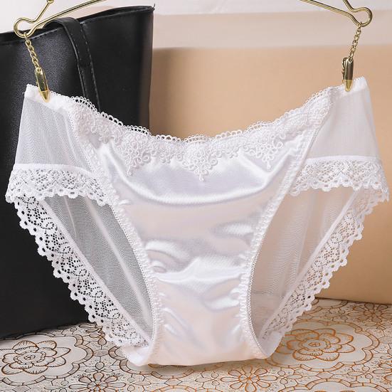 Women Briefs Trendy Sexy Perspective Thin Comfortable Inside Wearing Nylon Lace Stitching Ladies Briefs Sleeping Accessories