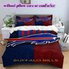 football Logo Pattern Bedding Quilt Set Quilt Cover Pillowcase Home Decoration Birthday Gift (1*duvet cover+ 2*pillowcase, without core)