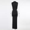 Elegant Black Sleeveless Bandage Sexy Dress for Women Club Party Backless Tank Dresses Skinny Fashion Summer