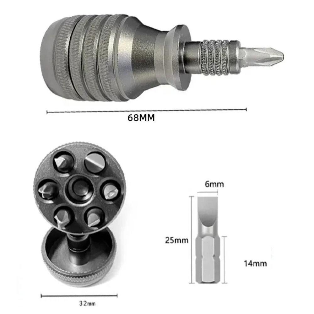 Multifunctional Screwdriver 1/4 Inch Repair Tools Portable Torx Screw Driver Bit EDC