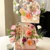 1Pc Lllustration Flower Box Fresh Portable Handmade DIY Bouquet Packaging Holiday Gifts Flower Box Butterfly Print