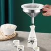 4Pcs Stainless Steel Funnel with Handle 200 Fine Mesh Filter Cleaning Brush Liquid Oil Jam Transferring Funnel Strainer Kitchen Supplies