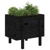 VidaXL Planter Black 62x50x57 Cm Solid Pine Wood 825209