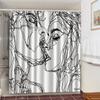 Sexy Women Bikini Waterproof Shower Curtain Man Woman Kissing High Quality Polyester Original Bathroom Curtains Rideau De Bain