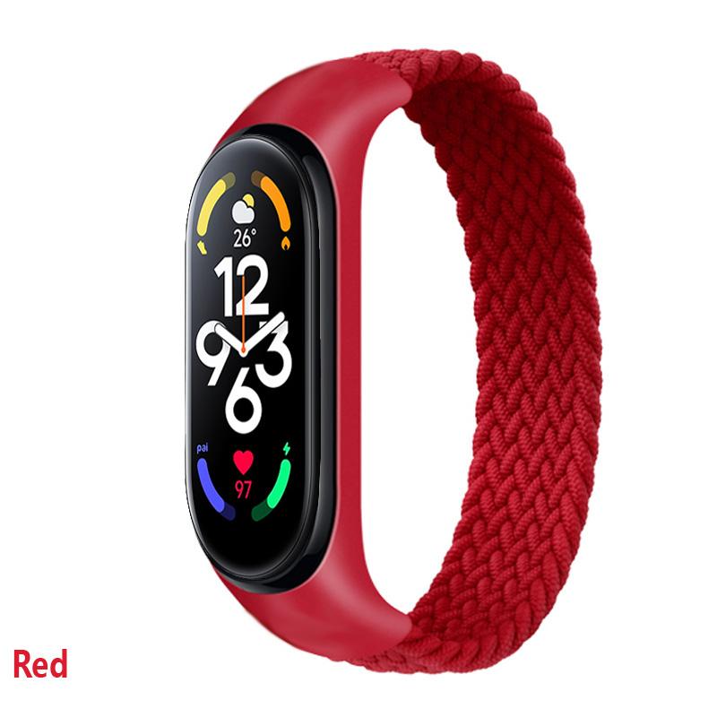 Браслет для Xiaomi Mi band 6 7 Ремешок Нейлоновый плетеный solo loop pulseira браслет Miband5 Ремешок на запястье ремешок Mi band 5 4 3 6 correa