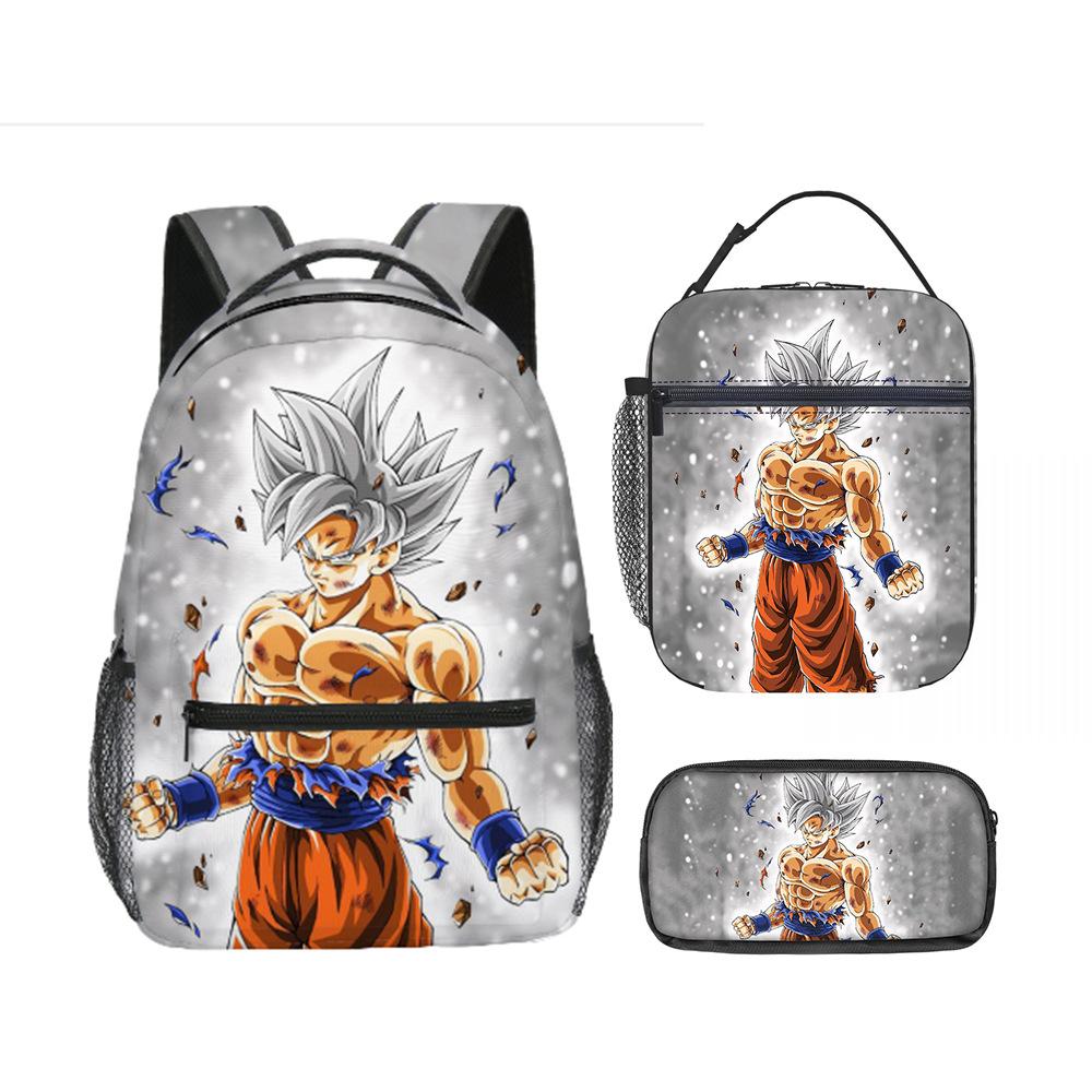 Набор Dragon Ball Dragonbal из трех предметов, Школьная сумка для начальной и средней школы, Детский рюкзак, Сумка для ланча, Пенал