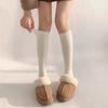 Гольфы махровые осенние тонкие в вертикальную полоску с длинным паголенком женские в школьном стиле повседневные спортивные белые гольфы средней длины