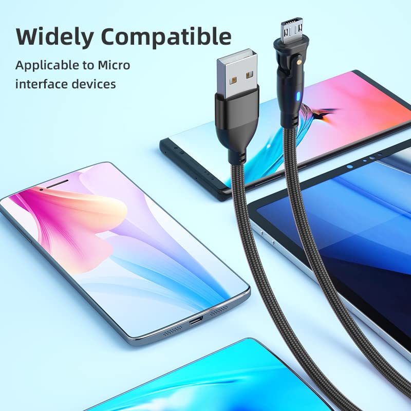 Micro Usb Cable L-shape [Set of 2] Double-sided Insert Micro USB Cable QC3.0/2.0 Compatible Up To 18W Fast Charging USB2.0 High Speed Data Transfer