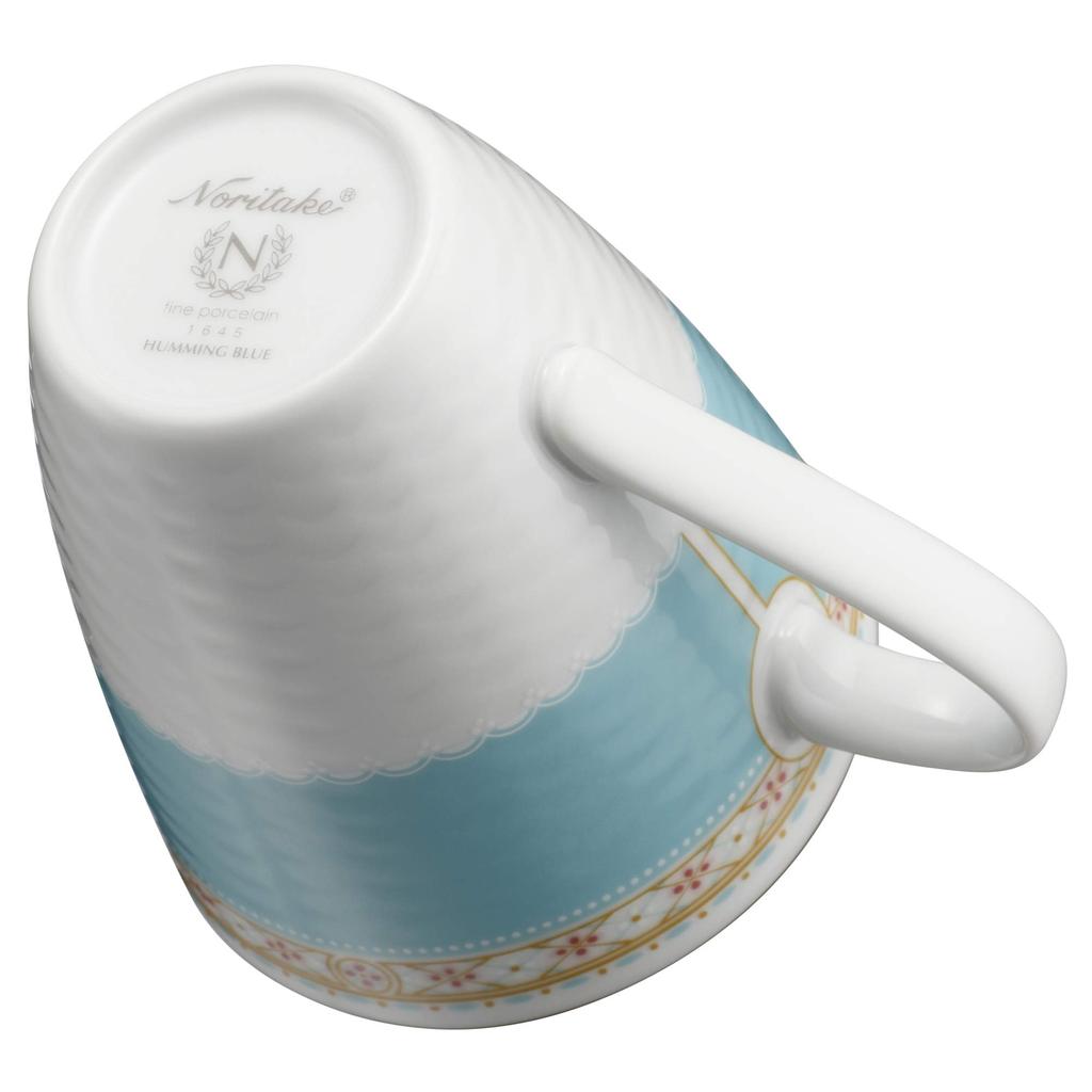 Noritake Синяя кружка с гудением, 295 куб. см, безопасна для микроволновой печи, тонкий фарфор, T5355L/1645