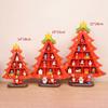 1PC Wooden Christmas Tree Creative Scene Layout Ornaments 3D Red Xmas Table Desktop Decoration Christmas Supplies