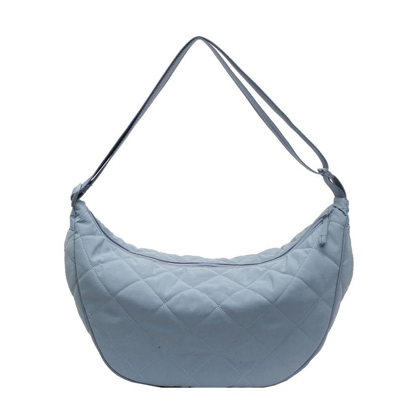 Простая сумка через плечо из нейлоновой ткани, стеганая сумка-пельмень, повседневная сумка через плечо для мужчин и женщин