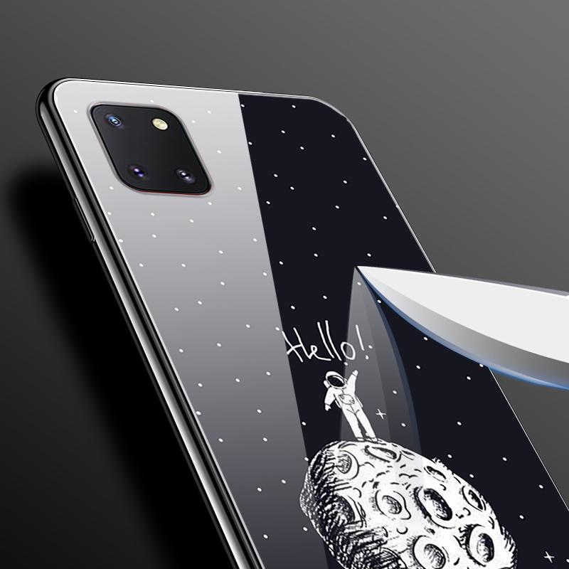 Для чехла Samsung Note 10 Lite Чехол Закаленное Стекло Планета Космос Чехол для Samsung Galaxy Note10 Lite Чехол S10 Lite Стеклянный Чехол