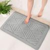 Door Floor Mat Coral Fleece Embossed Sponge Bathroom Non-slip Absorbent Mat Toilet Door Wear-resistant Foot Pad