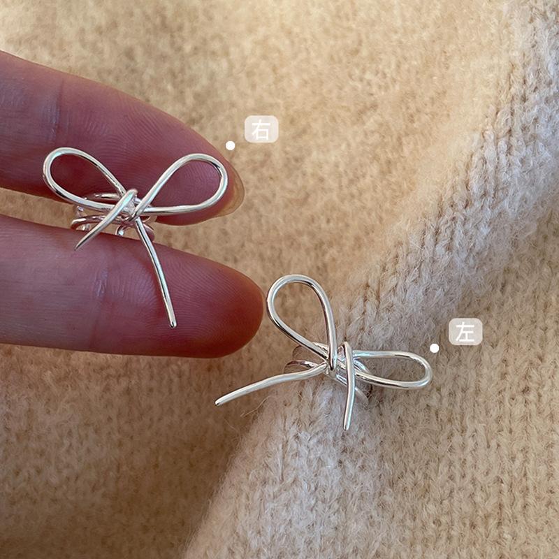 Niche Design Sense Bow Metal Ear Bone Clips Womens Gentle And Sweet Temperament Personality Fashion Universal Ears