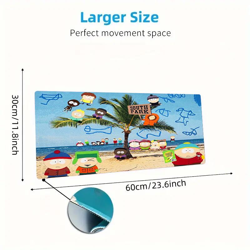 Cartoon Park South Color Mouse Pad Large Gaming Table Cushion Non-slip Laptop Tablet Big Mousepad XXL Mat Mini PC Playmat With Lock edge