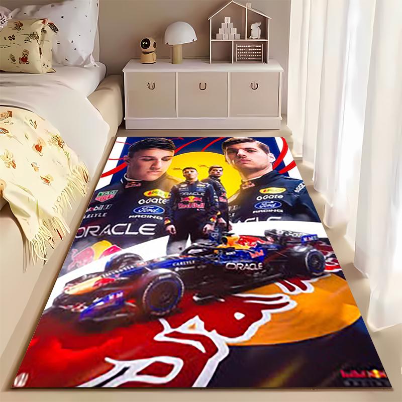 Спортивный ковер, Постер автомобиля команды Red Bull F1 Team Oracle, Декор для фанатской комнаты, Нескользящий коврик