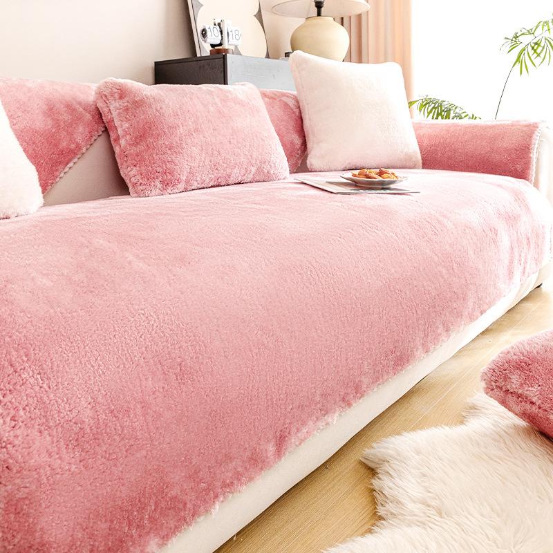 Winter Thickened Sheep-like Plush Sofa Cushion Affordable Luxury Style High-Grade Sofa Cover European-Style Simple Sofa Towel Full Cover Cloth