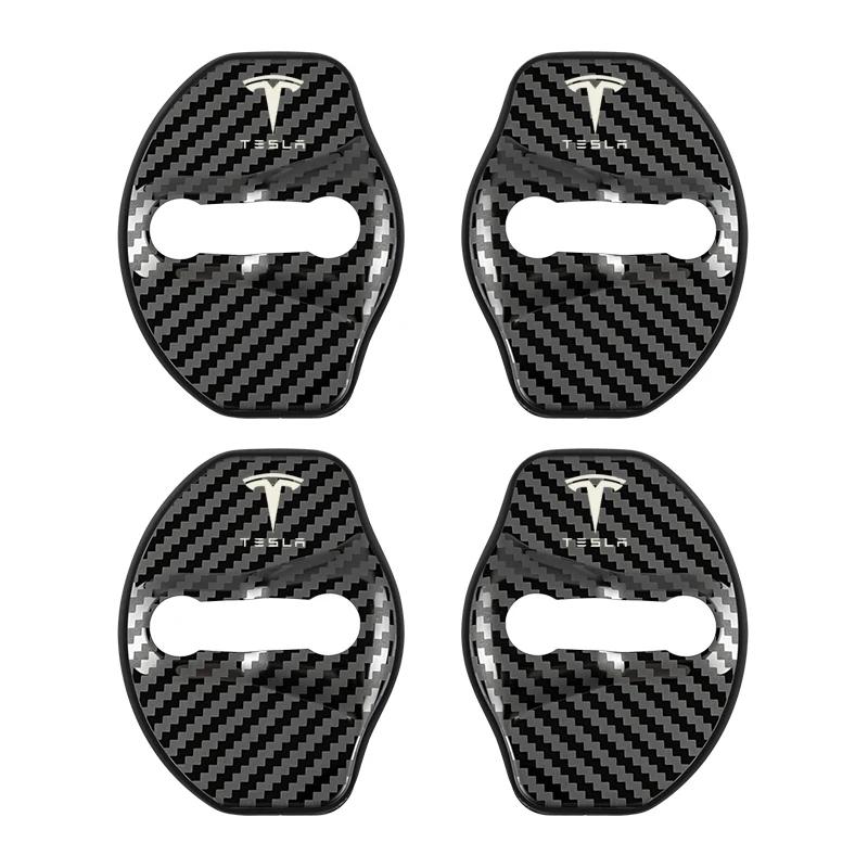ALP1 High-quality Matte Car door lock cover Auto Emblems Case For Tesla model 3 model X Y style Roadster Accessories