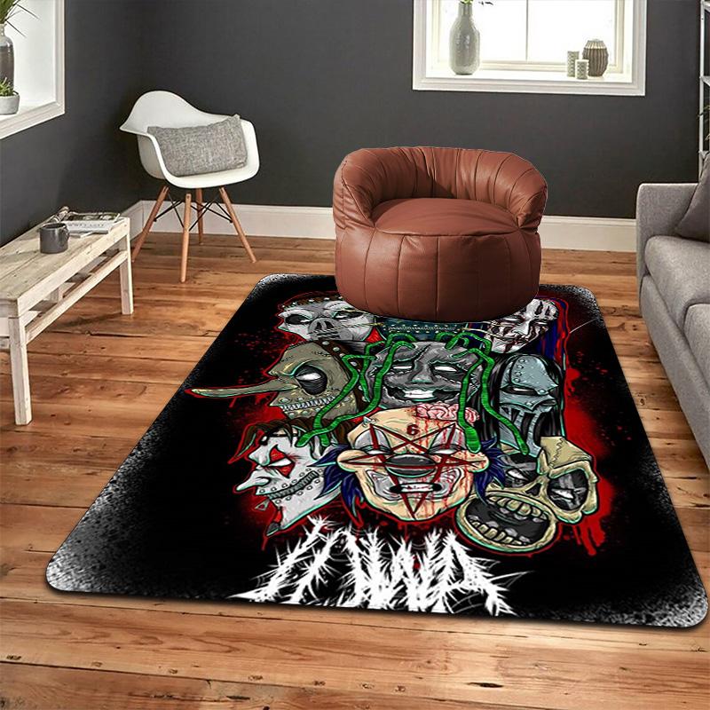 Slipknot Horror Mask Rug Floor Mat for Living Room or Bedroom Soft and Comfortable Carpet a Gift for Birthday and Holiday.MFF0918383