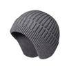 Thick Knitted Earmuff Hat Solid Color Warm Beanie Hat Fashion Winter Earmuff Cap  Men Women