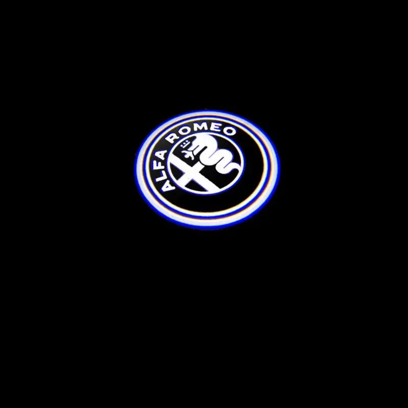 For Alfa Romeo 159 LED Car Door Welcome Light Logo Projector for Alfa Romeo 147 156 Giulietta Giulia Mito Stelvio Brera Spider