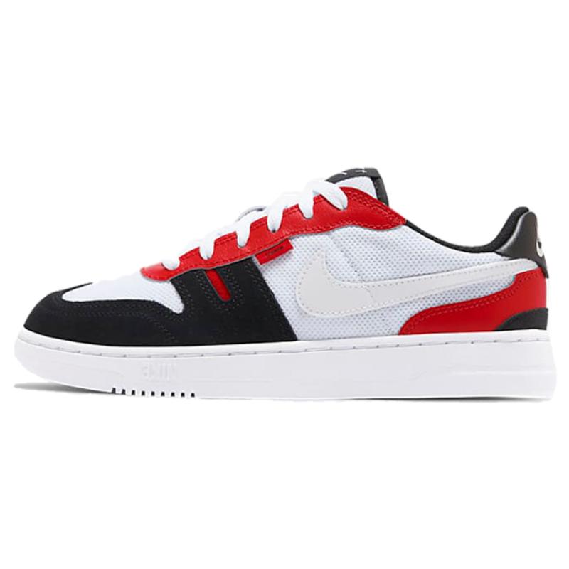 Nike Squash Type Slip Resistant Shock Absorbers Low Top Kids' Skateboarding Shoes Red White Sneakers CJ4119-101