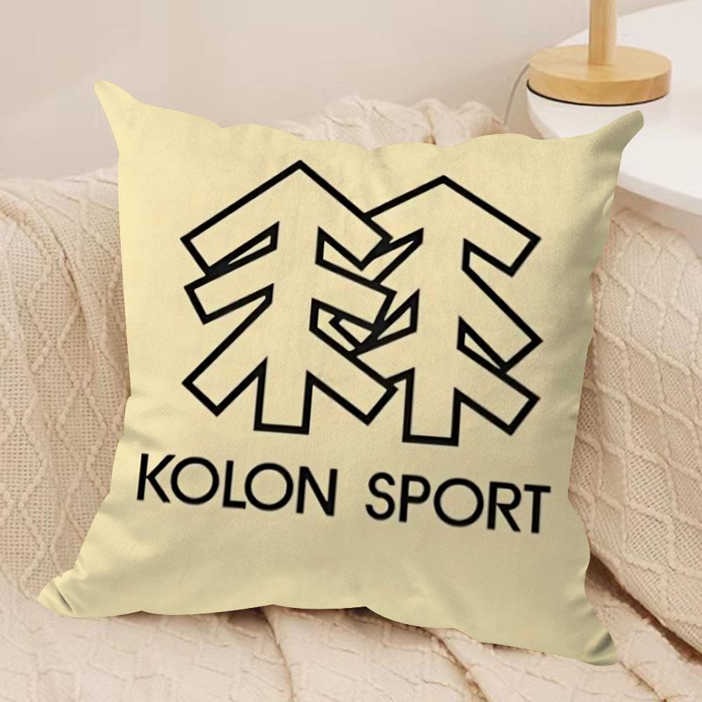 Luxury K-KolonS S-SPORT Cushion Cover Soft Plush Fabric Double-Sided Printed Sofa Cushion Cover for All Seasons Home Decor Gift
