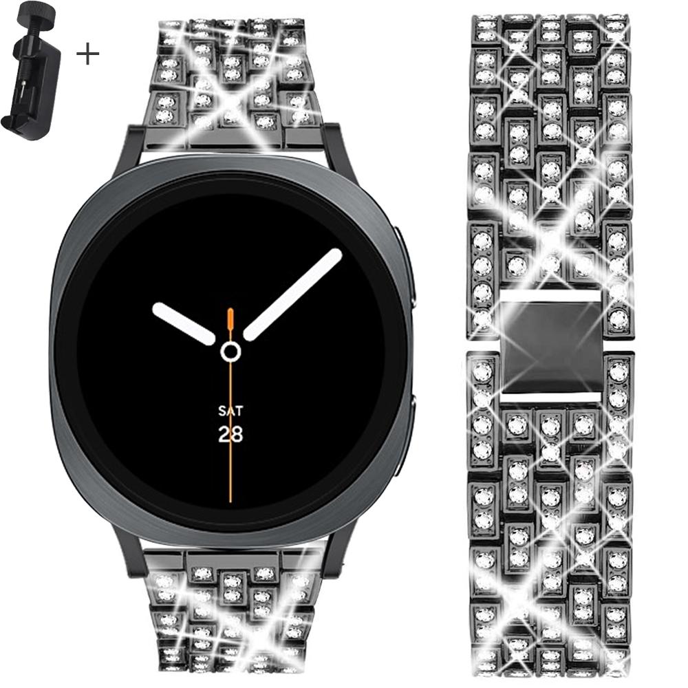Алмазный ремешок для Samsung Galaxy Watch 8 40 мм 44 мм Прочный браслет из нержавеющей стали ремешок galaxy watch 8 classic 46 мм ремень