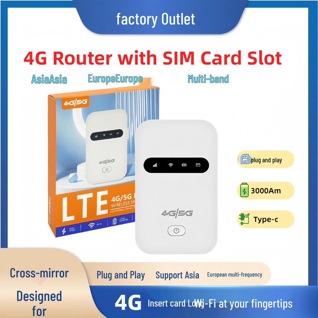 4G Portable WiFi Router for SIM Cards - Compatible in Thailand, Vietnam, and Eurasia