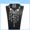 Bone Hand Fashion Women Necklace And Earring Set With Skeleton Design Fringe