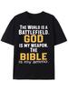 Vibrant Letter Print Crew Neck T-shirt - Soft Short Sleeve Design, Breathable