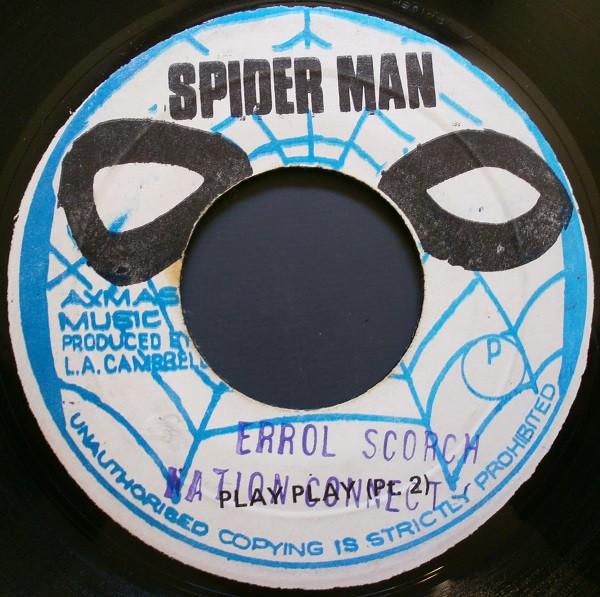 7-дюймовая пластинка ERROL SCORCHER Nation Connect NONE Человек-паук 1982 Ямайка Регги Ска Даб Б/у